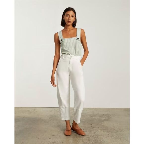 Everlane The Apron Linen Tank NWT Size 2 - Picture 3 of 7